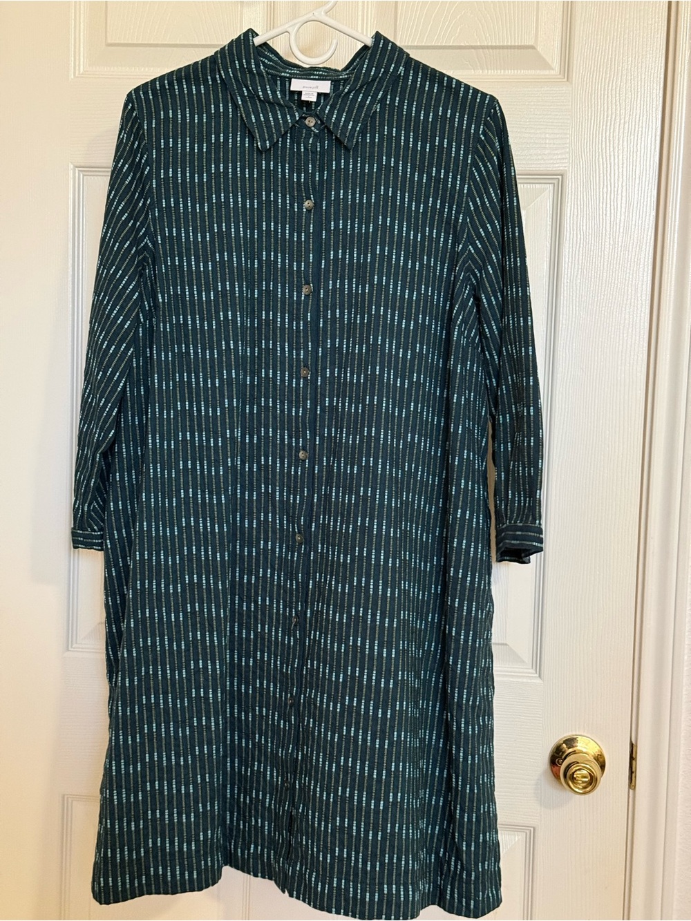 Pure Jill Dobby-Textured Shirtdress - Picture 4 of 7